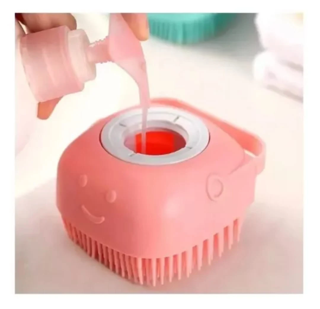 Cepillo De Baño Con Dispensador De Jabón Para Perros | Central Mascotas Chile